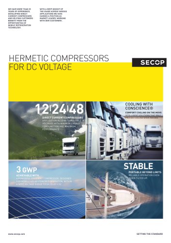 Secop DC Voltage Compressors