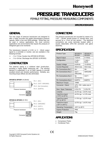 PRESSURE TRANSDUCERS