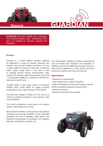 Mobile robot GUARDIAN