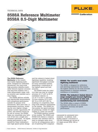 8588A Reference Multimeter 8558A 8.5-Digit Multimeter