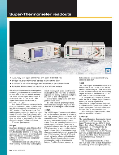Super-Thermometer Readouts - 1575A and 1590
