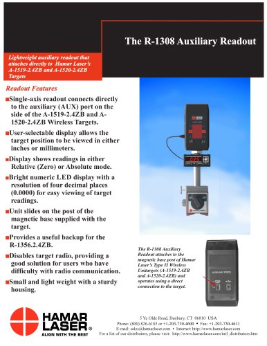 R-1308 Auxiliary Readout