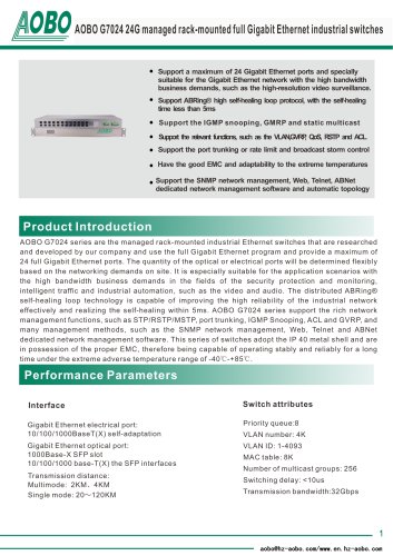 24G full Gigabit ports managed ethernet switches/AOBO G7024