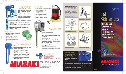 Belt Oil Skimmers for all Applications 