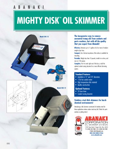 Mighty Disk™ Oil Skimmer