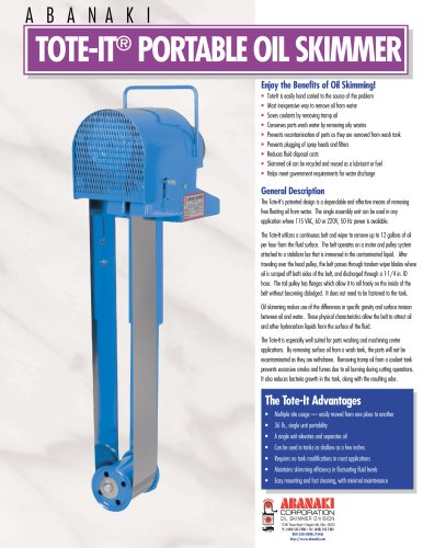 TOTE-IT® PORTABLE OIL SKIMMER
