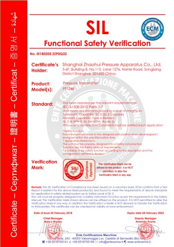 SIL Certificate