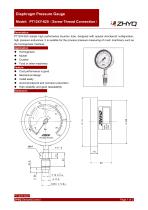 ZHYQ PT124Y-620 diaphragm pressure gauge for homogenizer machine