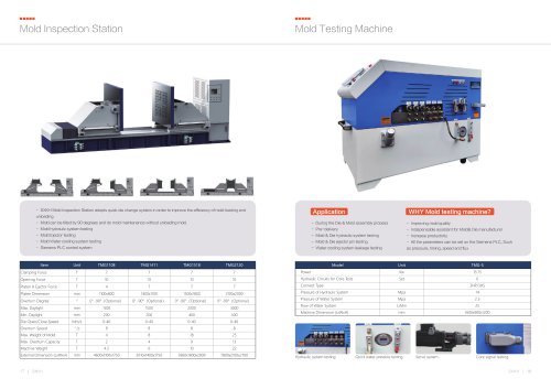 Mold inspection machine & Testing machine