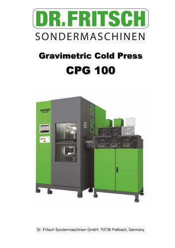 Gravimetric Cold Press CPG 100