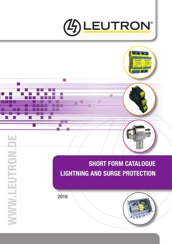 SHORT FORM CATALOGUE LIGHTNING AND SURGE PROTECTION