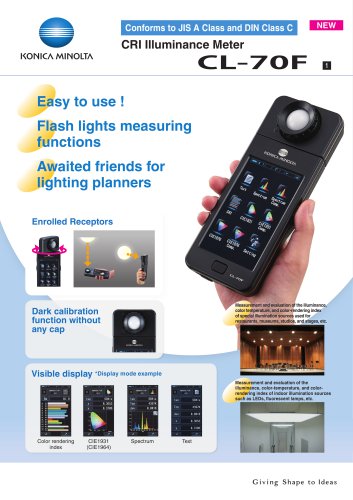 Konica Minolta CRI Illuminance Meter CL-70F