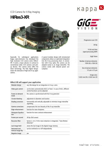Digital GigE Vision X-Ray Camera Module