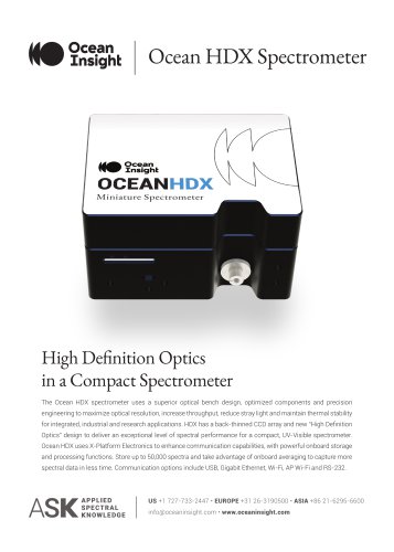 Ocean HDX Spectrometer