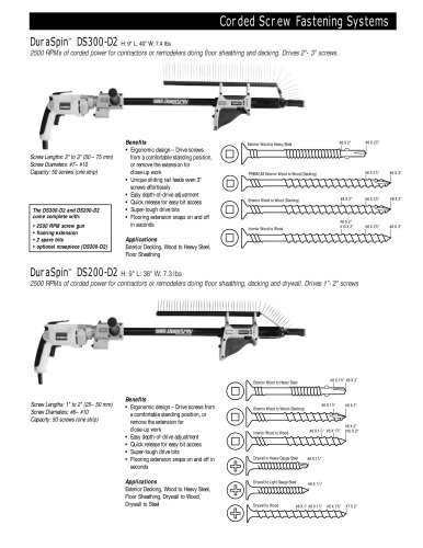 Corded Screw Fastening Systems