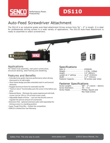DS110 5/8" - 2" Auto-Feed Attachment Kit