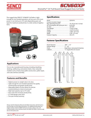 SCN60XP 2 3/4" Coil Nailer