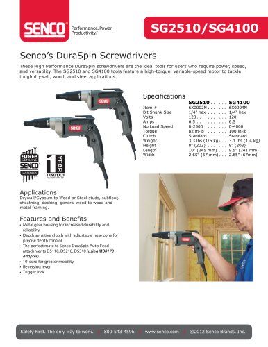 SG2510 Corded 2500 rpm Screwdriver
