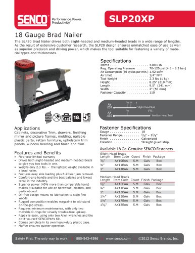 SLP20XP 18 Ga. 1 5/8" Brad Nailer