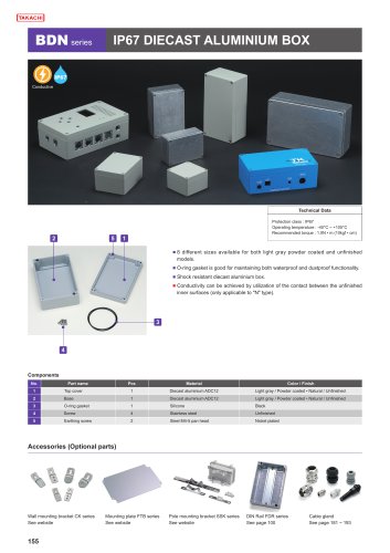 BDN series - IP67 DIECAST ALUMINIUM BOX
