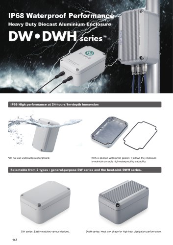 DW series - IP68 DIECAST ALUMINIUM ENCLOSURE