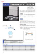 VE8 series - ADHESIVE PROTECTIVE VENT FILTER