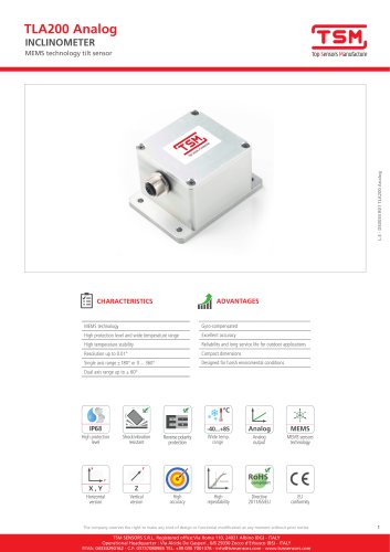 TLA200 Analog INCLINOMETER