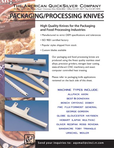 Packaging Knife Brochure