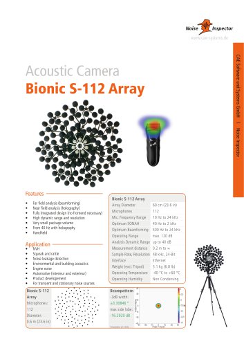 microphone array Bionic S-112 for acoustic camera