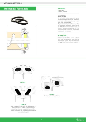 MECHANICAL FACE SEALS