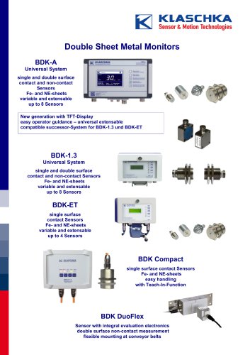 Double Sheet Metal Monitors and Sheet Thickness Sensors_Overview