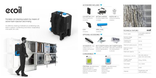 ECOIL. Portable coil cleaning system with active foam injection and rinsing.