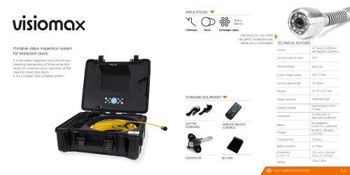 visiomax Portable video inspection system. Range 30 m