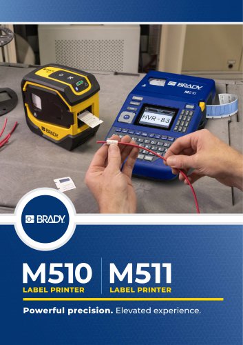 M510 & M511 Label Printer brochure