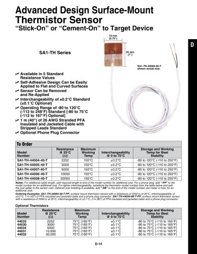 Advanced Design Surface-Mount Thermistor Sensor