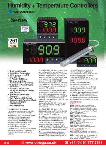 Humidity & Temperature Controllers  CNiTH and DPiTH Series