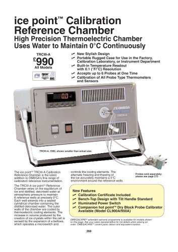 Portable Ice PointTM Calibration Reference Chamber TRCIII-A