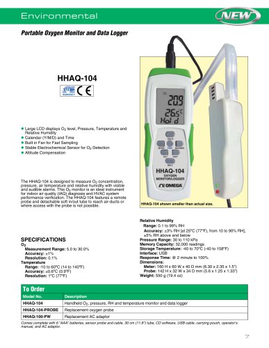 Portable Oxygen Monitor and Data Logger