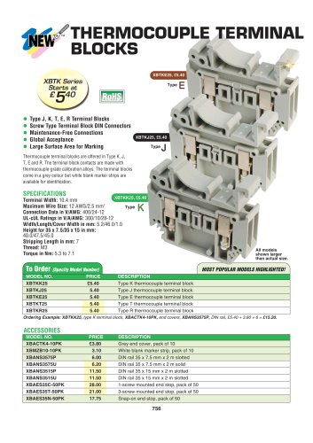 thermocouple terminal block 