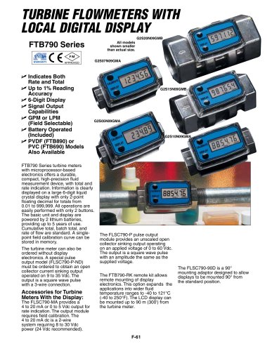 Turbine Flowmeters With Local Digital Display