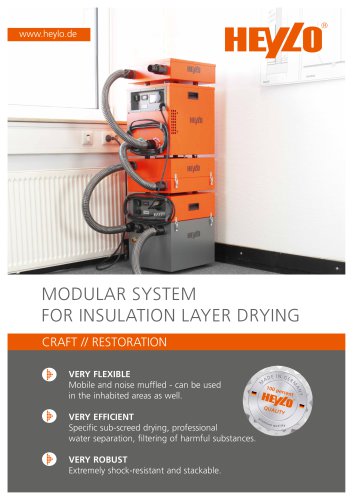 MODULAR SYSTEM FOR INSULATION LAYER DRYING