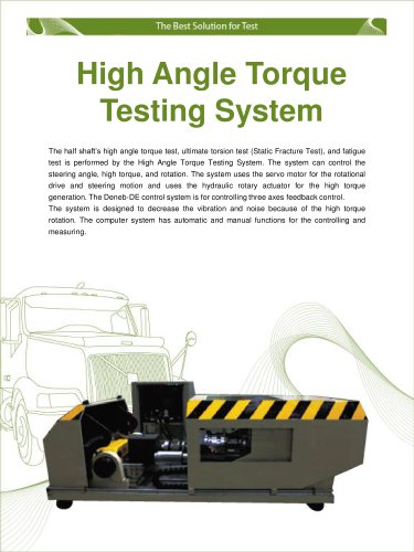 CV-Joint High AngleTorque Testing System