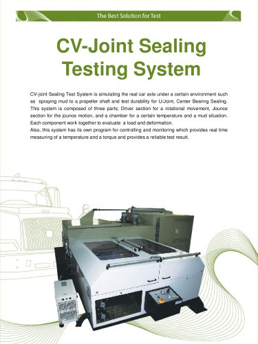 Propeller Shaft Joint Sealing Testing System