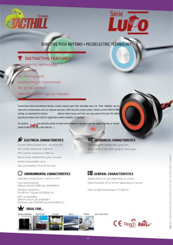 LUPO Piezo pushbuttons