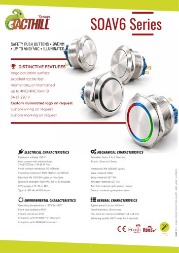 SOAV6 Vandal resistant diam.40mm