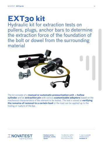 EXT30 kit - Technical Sheet