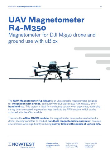 UAV Magnetometer R4-M350 - Technical Sheet