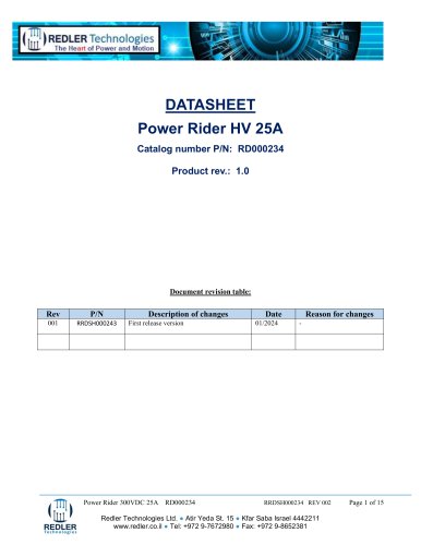 Power Rider HV 25A