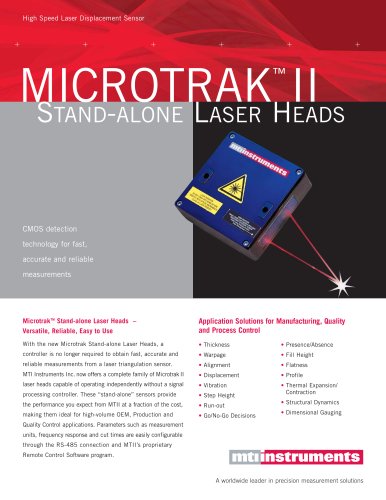 MICROTRAK II Stand-Alone Laser Heads