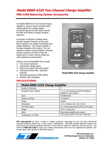 Model 8000-4225 Two Channel Charge Amplifier